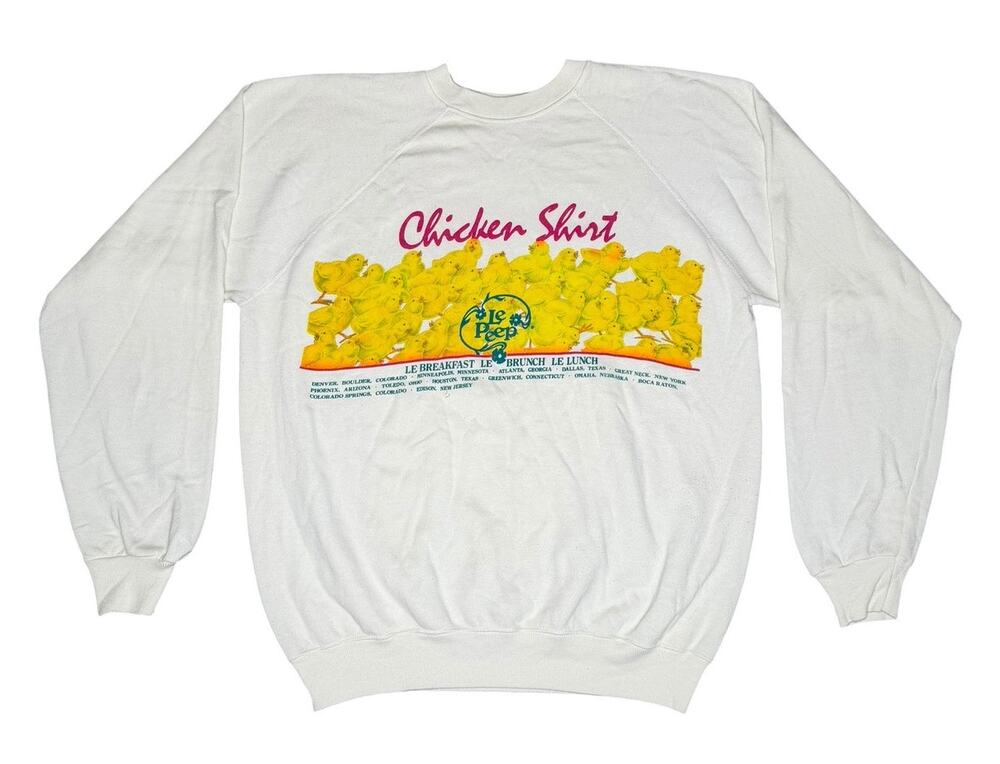 Vintage 80s Chicken Shirt Le Peep Crewneck Sweatshirt